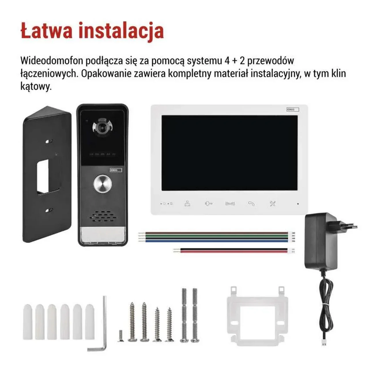 Zestaw wideodomofonowy EMOS EM-LS07HD montaż