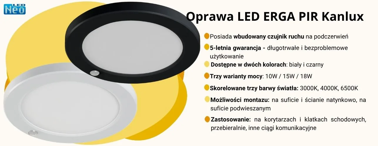 Informacje o oprawie ERGA PIR Kanlux