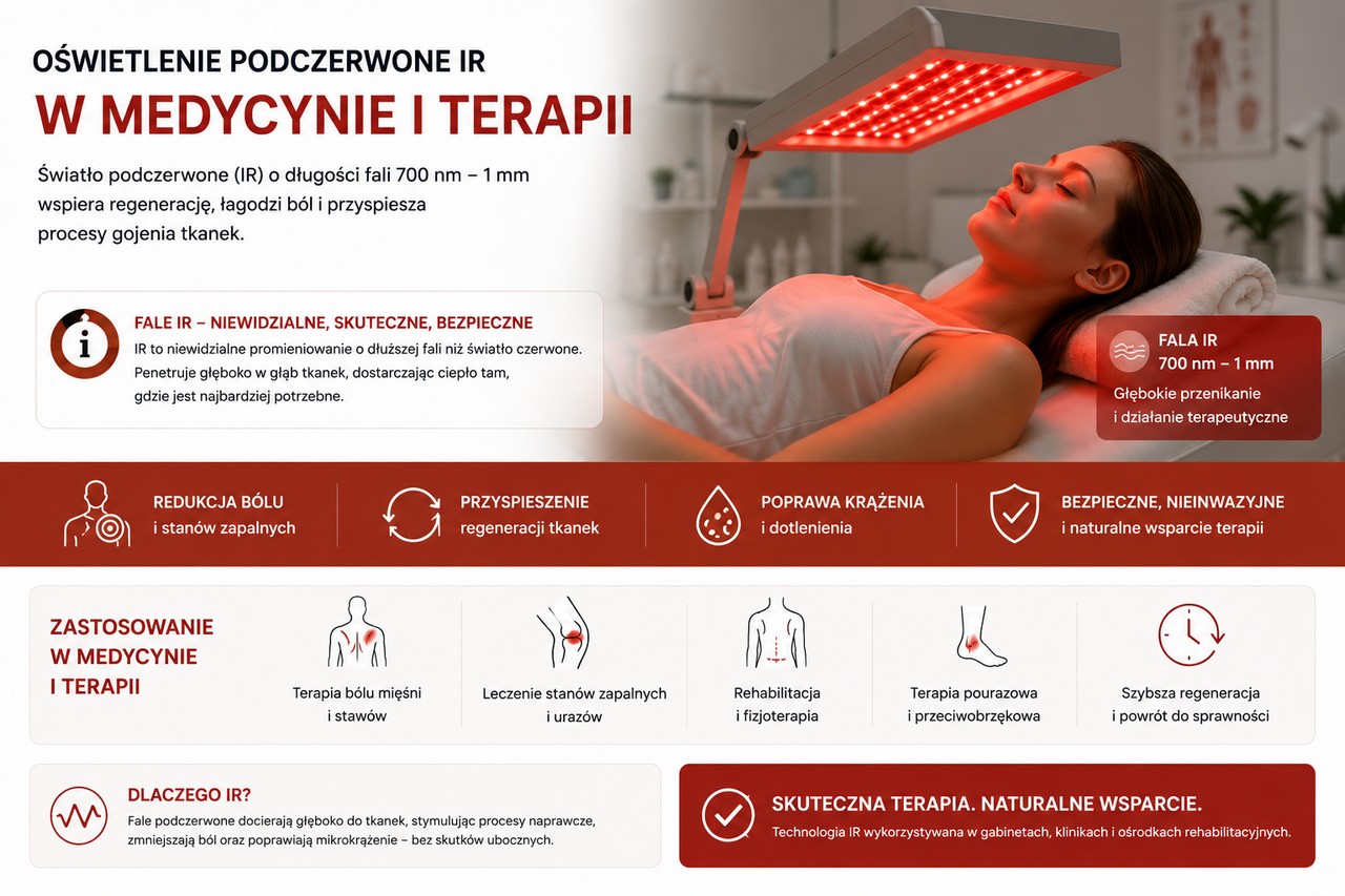 Jakie oświetlenie IR w medycynie ?