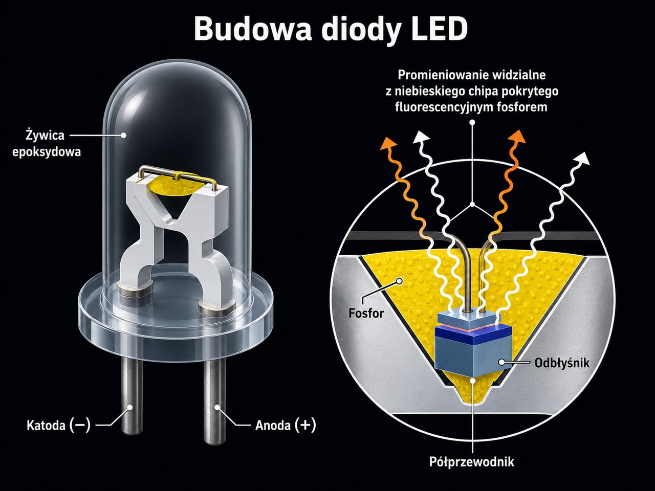 Jak zbudowana jest dioda led ?