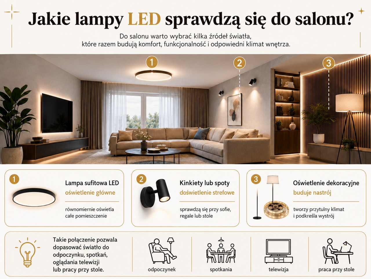 Jakie lampy LED do salonu ?