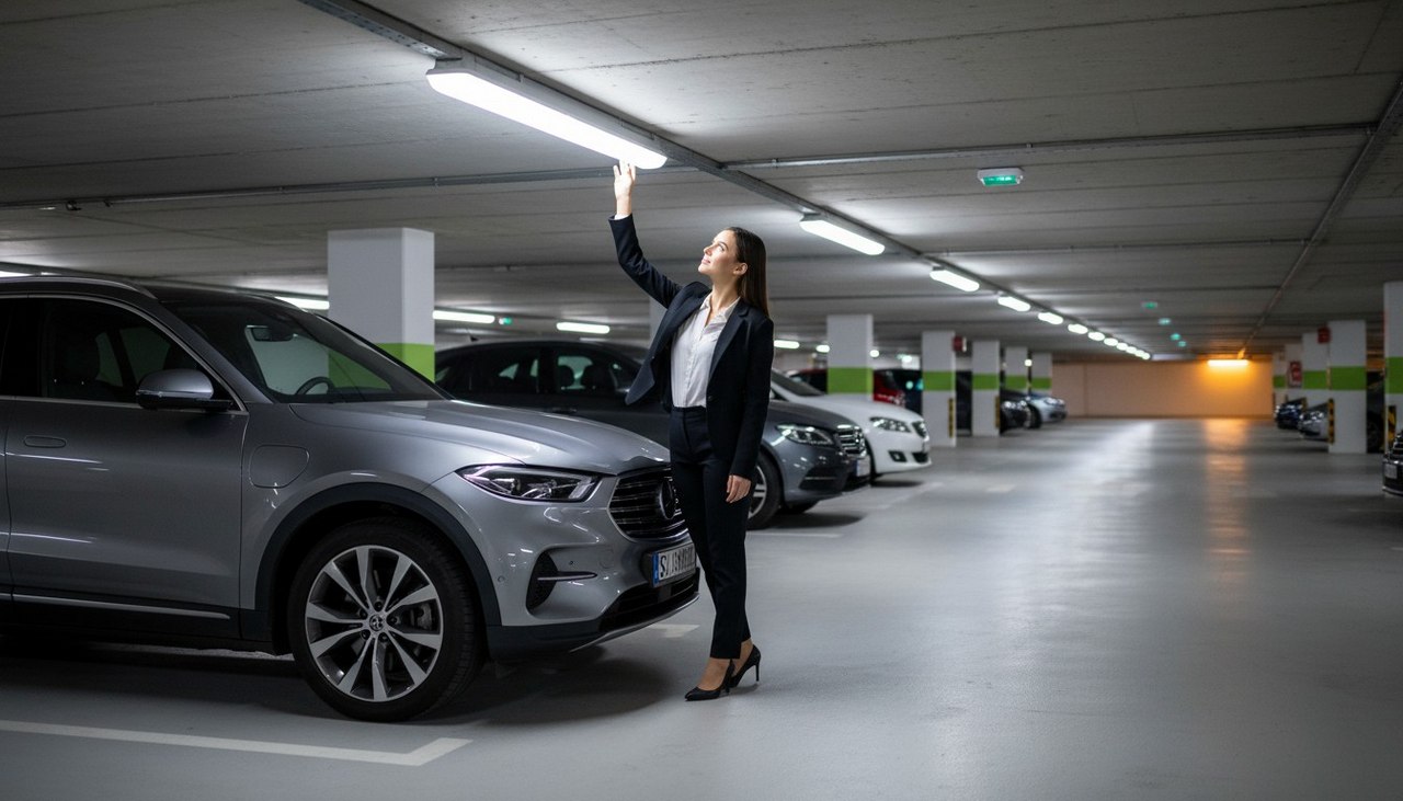 Oświetlenie garażu lampami DAMP PROOF LEDVANCE