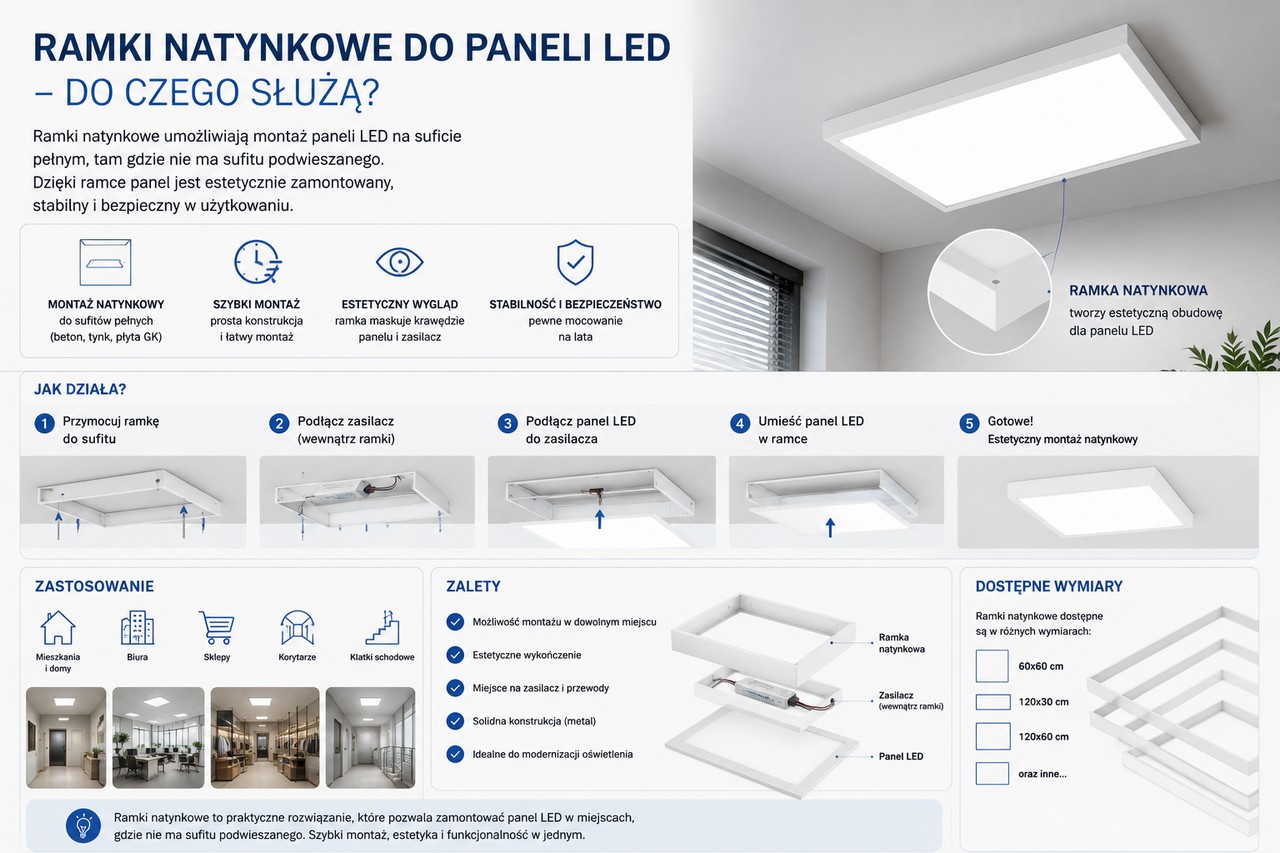 Do czego służą ramki do Paneli LED jak je wybrać i stosować ?