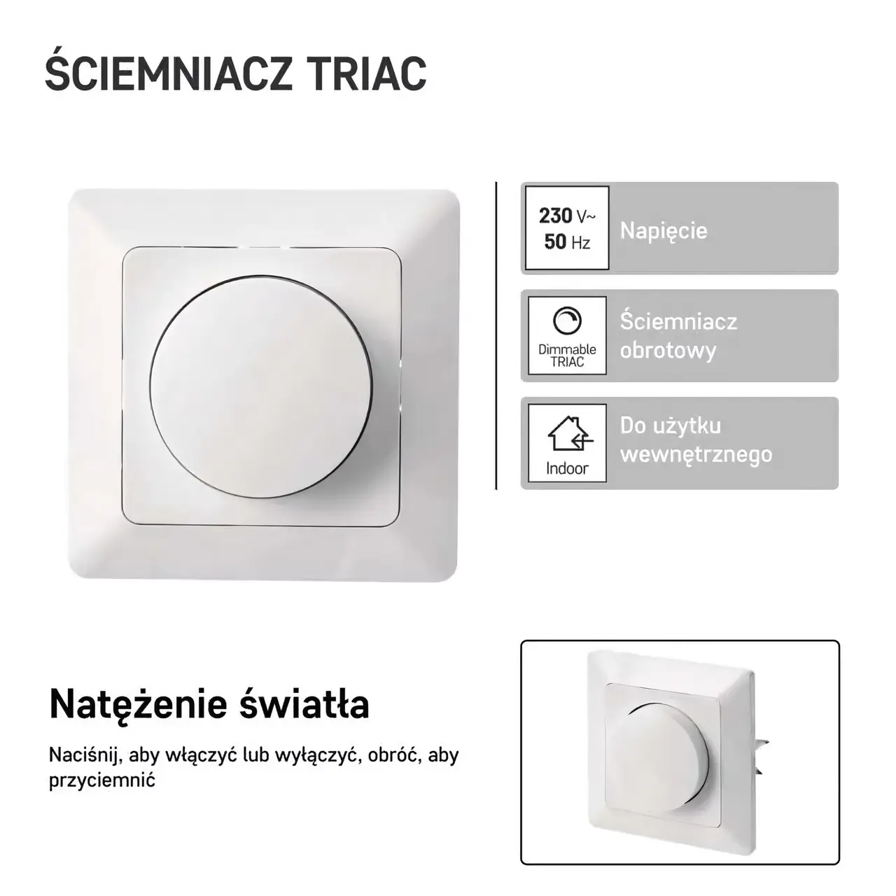 Ściamniacz do żarówek LED 230V