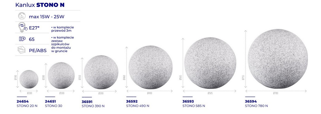 Kule ogrodowe Stono Kanlux