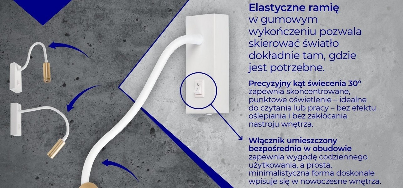 Kanlux TONIL LED II to skromny w formie kinkiet