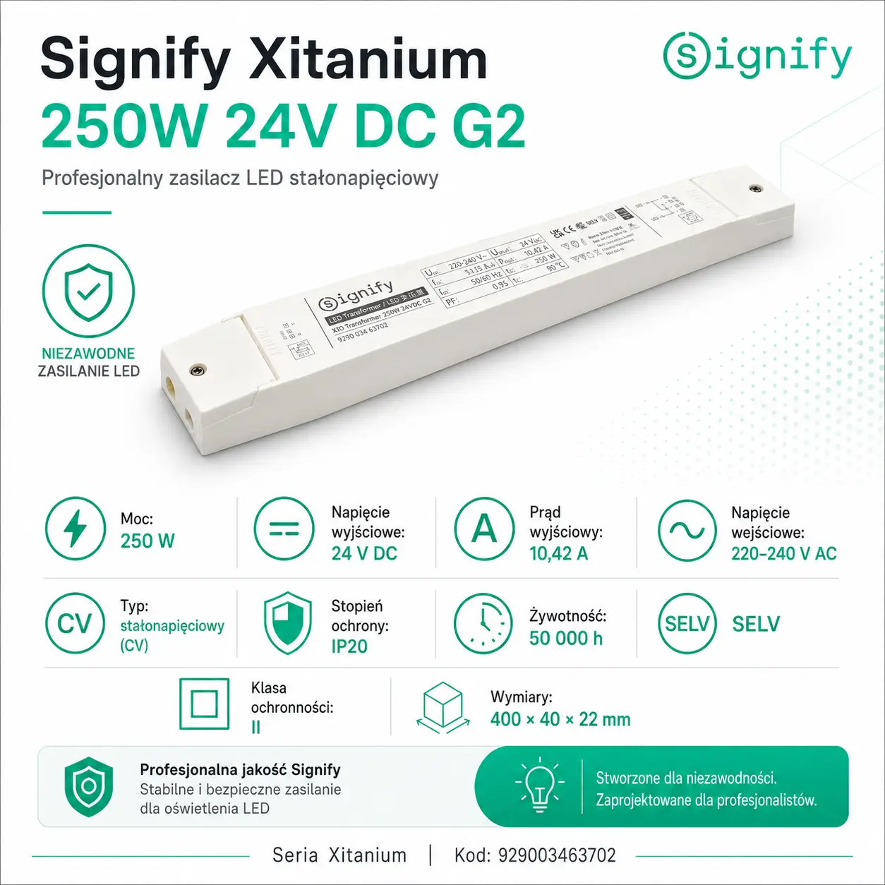 Xi LED Transformer 250W 24VDC G2