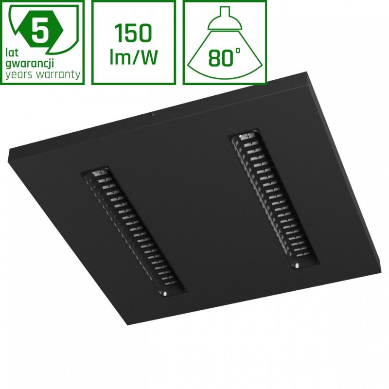 ALGINE DOPPIO PANEL 40W NW 230V 80ST IP20 600X600X35 CZARNY 5 LAT