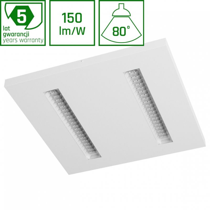 ALGINE DOPPIO PANEL 40W NW 230V 80ST IP20 600X600X35 BIAŁY 5 LAT