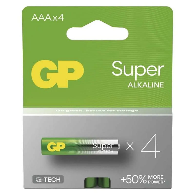 4x bateria AAA GP SUPER alkaliczna 1,5V paluszek