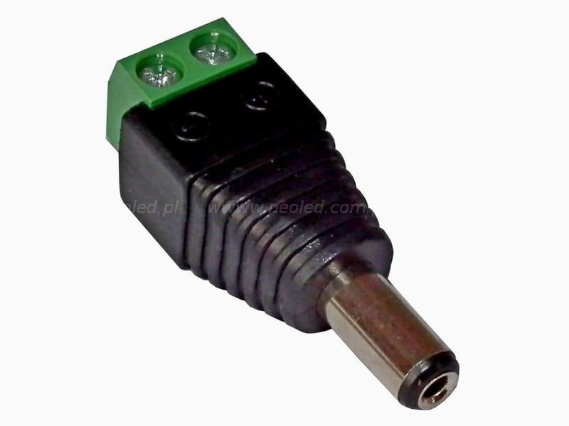 Adapter wtyk męski 5,5/2,1 na zaciski śrubowe